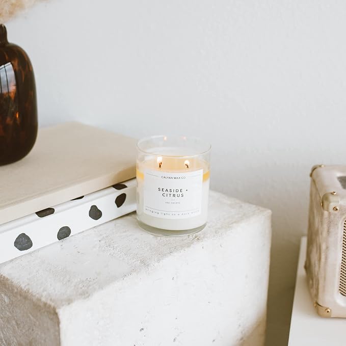 . Seaside & Citrus 2 Wick Scented Candle - 37 Hour Burn - Luxury made from natural materials Soy Wax Candles, alternate