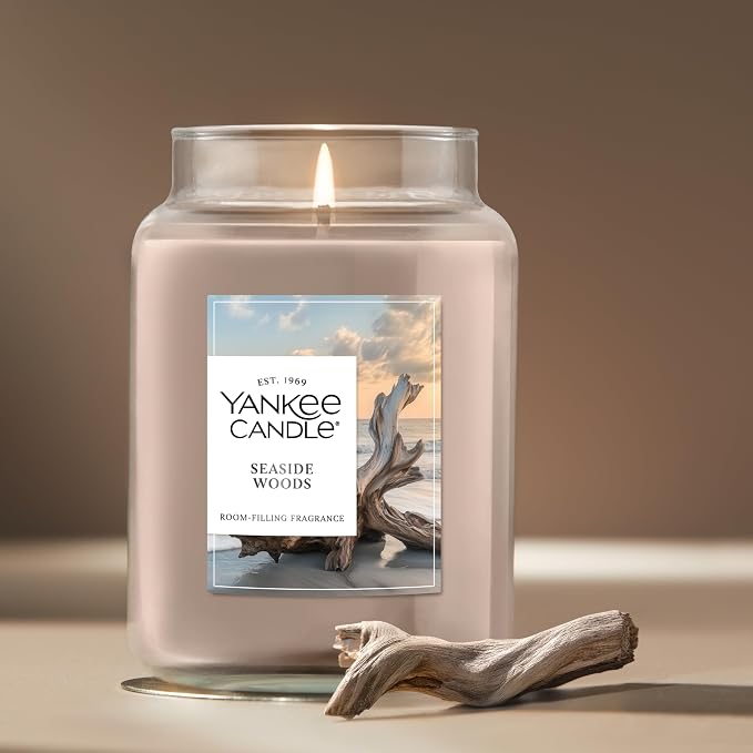 Seaside Woods, Scented Candle, 22oz Large Jar with up to 150 Hour Burn Time, Giftable, alternate product view 4