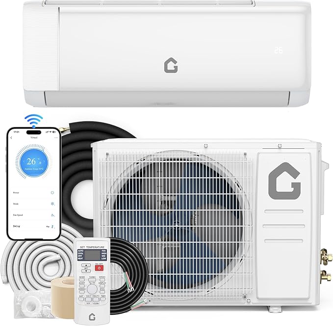 SEER 18.5 12000BTU 230V Mini Split Air Conditioner | Energy-Efficient Inverter AC System with WiFi, product image