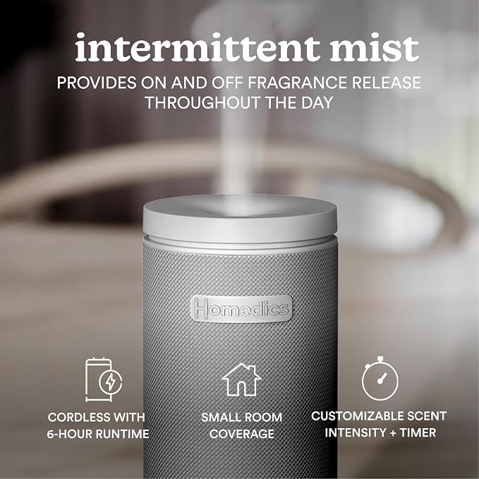 SereneScent Mini Fabric Rechargeable Waterless Diffuser, Cordless Aromatherapy Device, alternate product view 2