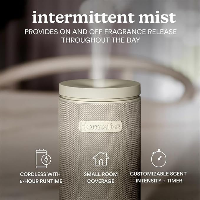 SereneScent Mini Fabric Rechargeable Waterless Diffuser, Cordless Aromatherapy Device, alternate product view 2