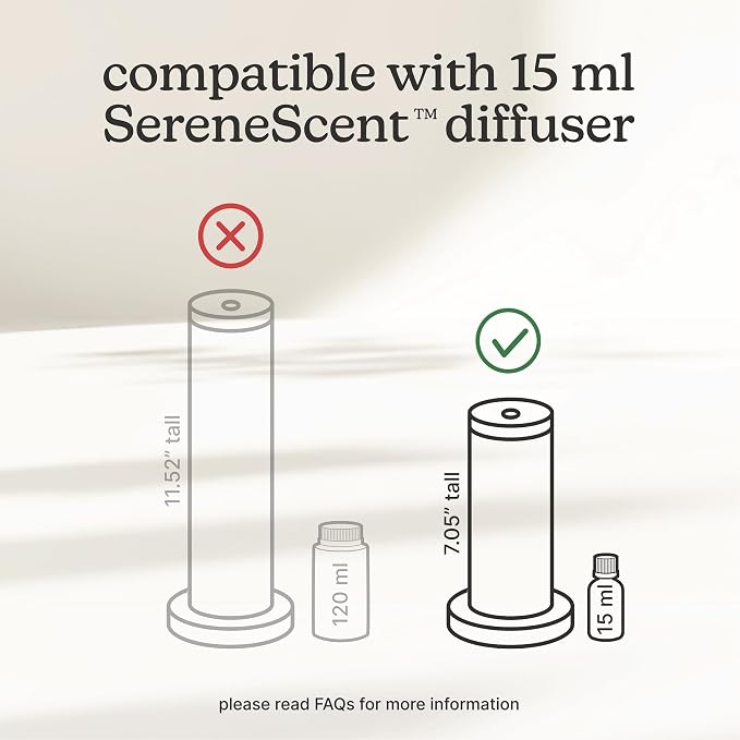 SereneScent Waterless Diffuser Oil Refill — Velvet Wood & Oud (15ml). Compatible with Compact SereneScent Diffusers.