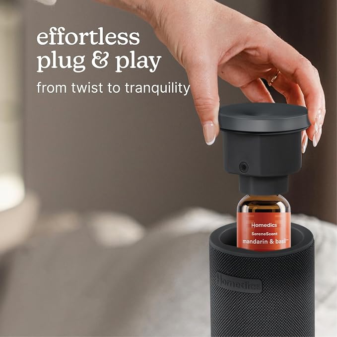 SereneScent Waterless Diffuser Oil Refill — Velvet Wood & Oud (15ml). Compatible with Compact SereneScent Diffusers.