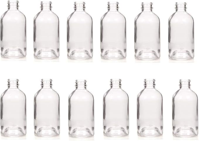 Set of 12 Diffuser Boston Round Style Glass Diffuser Bottles 85 Milliliter Large., product image