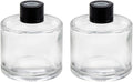 Set of 2 Glass Essential Oils Diffuser Bottles Fragrance Bottle Jars Containers for DIY Replacement Reed Diffuser Sticks Sets