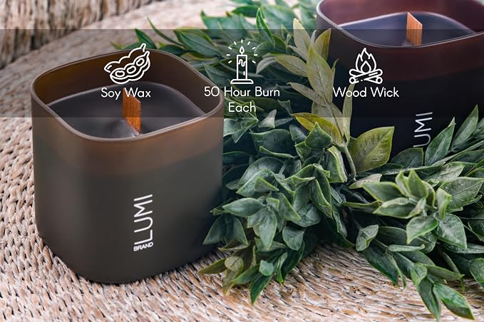 Set of 3 Scented Soy Candles Gift Set | Dusk to Dawn Collection - Canadian Cedar, alternate product view 4