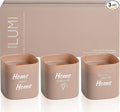 Set of 3 Scented Soy Candles Gift Set | Home Collection – White Musk, Bamboo Forest & Peony Garden | Crackling Wood Wick |