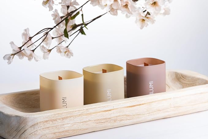 Set of 3 Scented Soy Candles Gift Set | Nature's Bloom Collection - Gardenia, alternate product view 5