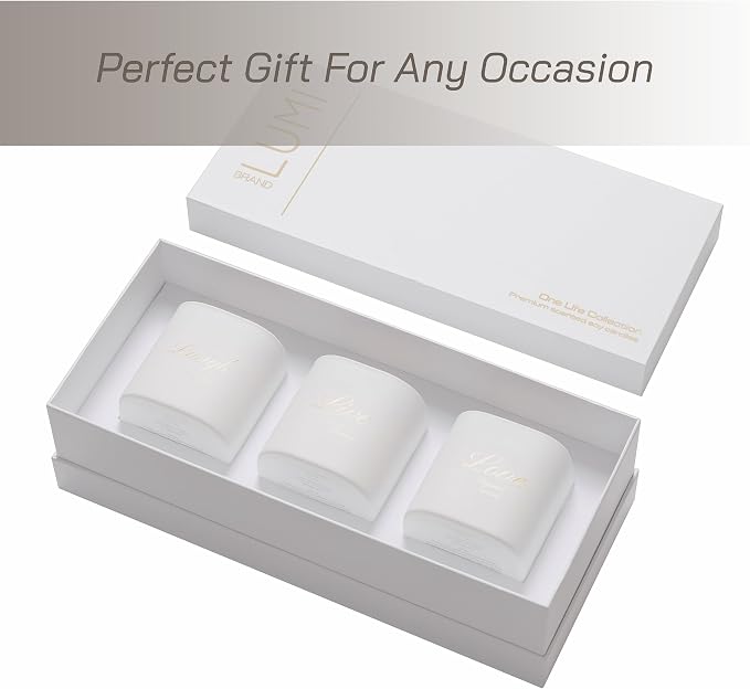 Set of 3 Scented Soy Candles Gift Set | One Life Collection - Orange Blossom, alternate product view 5