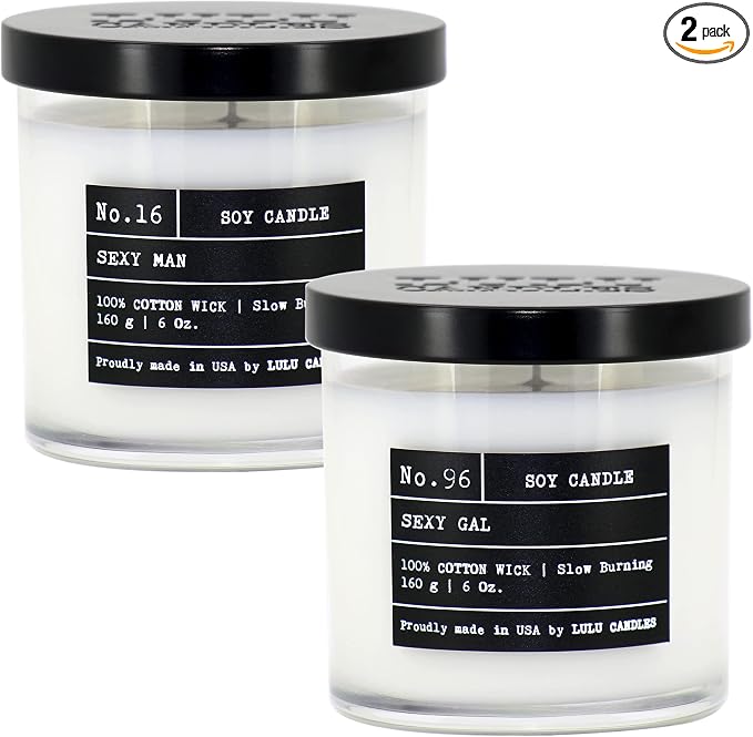 | Sexy Man & Sexy Gal | Luxury Scented Soy Jar Candle | Hand Poured in The USA | Highly Scented & Long Lasting |, product