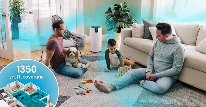 SHARK UA205 Nanoseal HEPA Air Purifier MAX with Clean Sense, Covers 1350 Sq Ft, XL Room, Captures Dust & Allergens, alternate