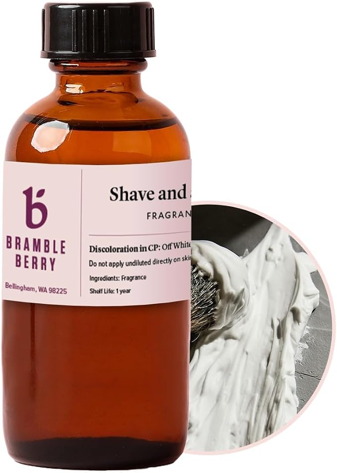 Shave and a Haircut Fragrance Oil 2 oz | Classic Barbershop Scent for Soap Making, Candle Crafting, Beard Oil, product image