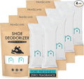Shoe Deodorizer 4-Pack (8 Count) - Odor Eliminator, Air Freshener, Smell Absorber, Scent Remover for Shoes, Gym Bags, product