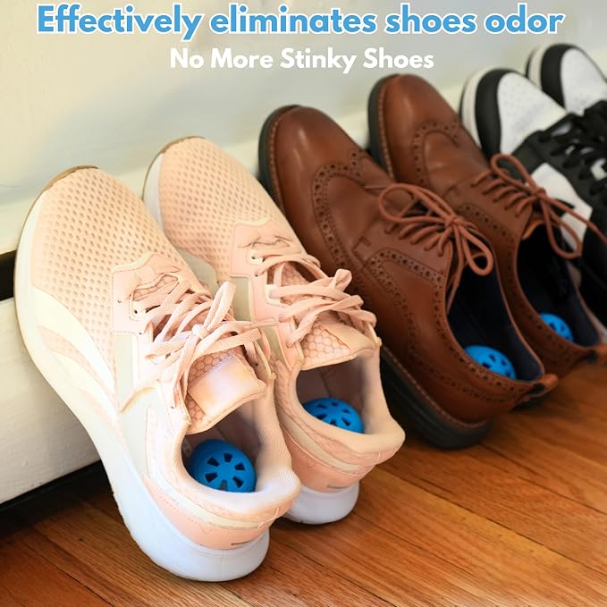 Shoe Deodorizer Balls 12 Ct, Fresh Linen Scent, Odor Remover Balls for Sneakers, Gym Bags, Lockers, and Drawers, Essential