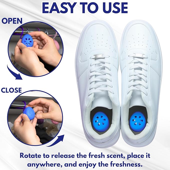 Shoe Deodorizer Balls 12 Ct, Ocean Scent, Odor Remover Balls for Sneakers, Gym Bags, Lockers, Closets, Hampers, alternate