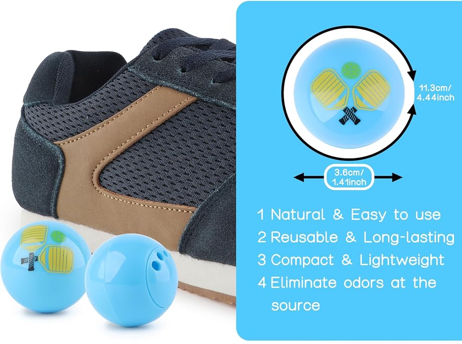 Shoe Deodorizer Balls (6 Pack) – Odor Eaters for Sneaker | Odor Eliminator Air Freshener for Closet, Locker, Gym Bag