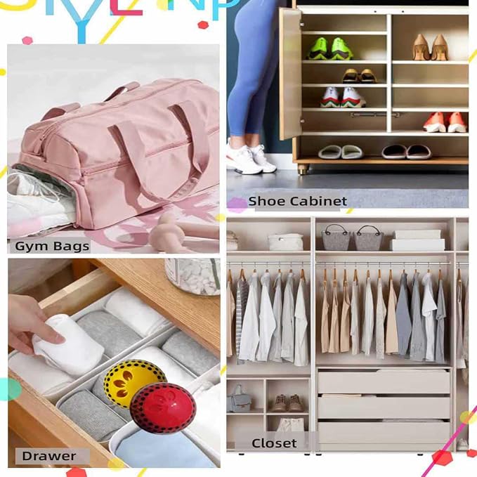 Shoe Deodorizer Balls for Sneaker, Fresh Cologne Scent, Essential Oil Sneaker Deodorizer Ball, Small Spaces Odor Eliminator