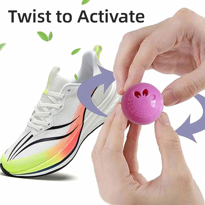 Shoe Deodorizer Balls for Sneaker, Fresh Linen Scent, Essential Oil Sneaker Deodorizer Ball, Small Spaces Odor Eliminator Air