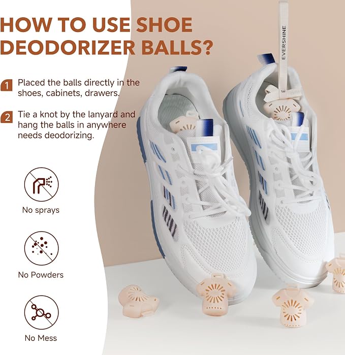 Shoe Deodorizer Balls Powerful Shoe Odor Elimination Odor Eaters for Sneaker,Work Boots – Freshen & Deodorize, alternate