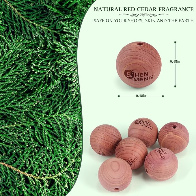Shoe Deodorizer Balls, Sneaker Balls with Natural Woody Scent, 6pcs Odor-Fighting Shoe Freshener Balls, alternate product