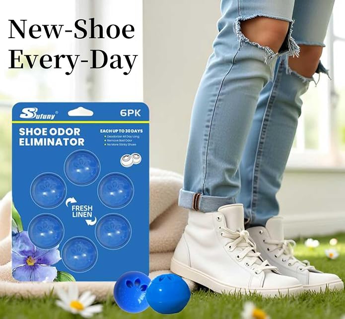 Shoe Deodorizer Balls Sneaker Deodorizers Balls Odor Eliminating for Shoes 6 Packs 0 Count, alternate product view 6
