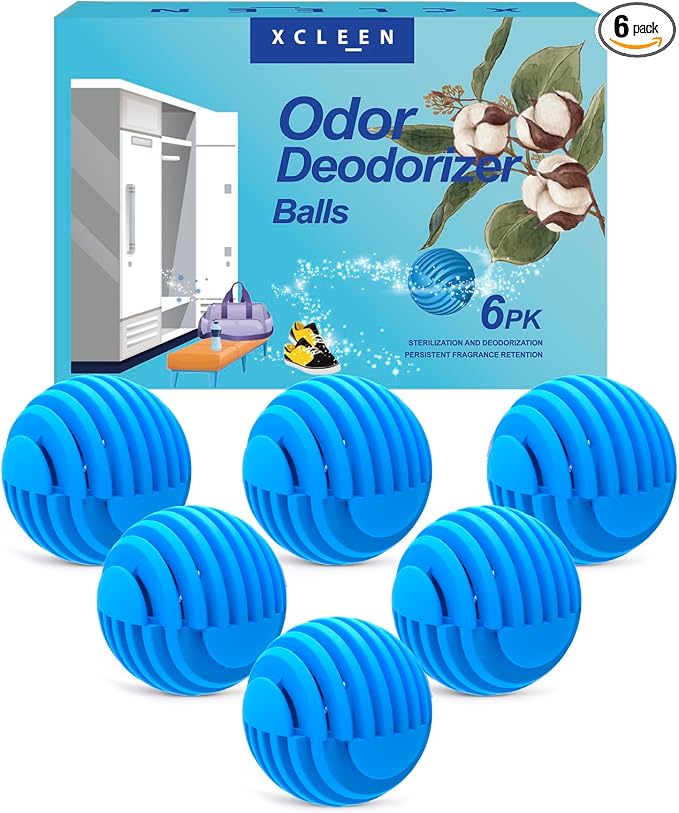 Shoe Deodorizer Balls, Sneaker Odor Eliminator, Long-Lasting Air Freshener for Cloest Car Lockers Drawer Gym Bags, product