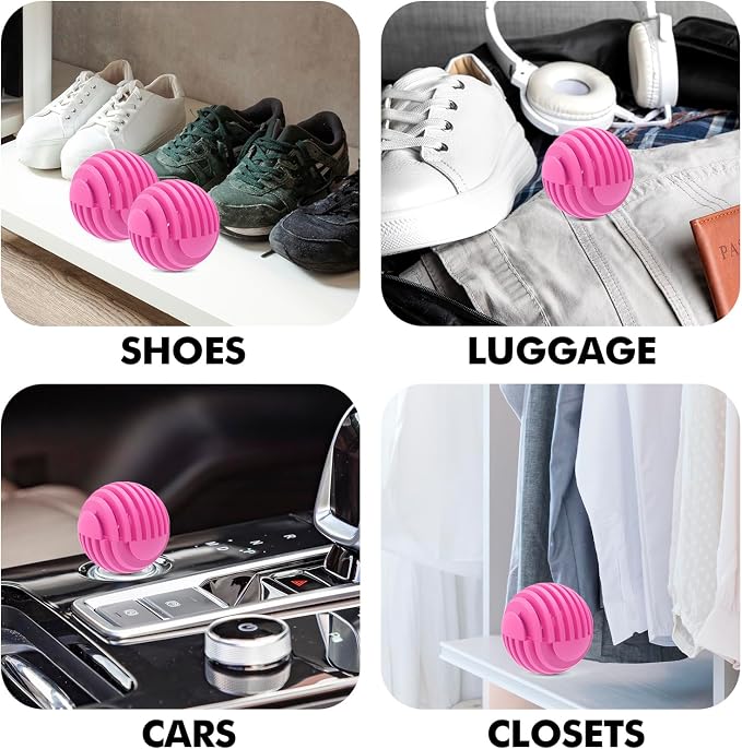 Shoe Deodorizer Balls, Sneaker Odor Eliminator, Long-Lasting Air Freshener for Cloest Car Lockers Drawer Gym Bags, alternate