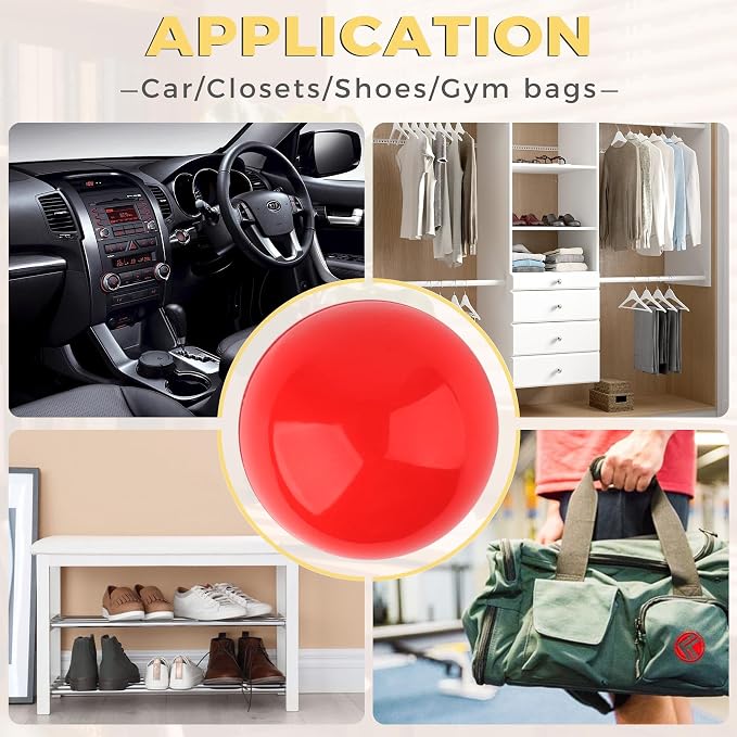 Shoe Deodorizer Balls Strong, Odor Eliminator for Sneaker Gym Bag Closet Locker, Work Boot Drawer Freshener, Unpleasant Smell
