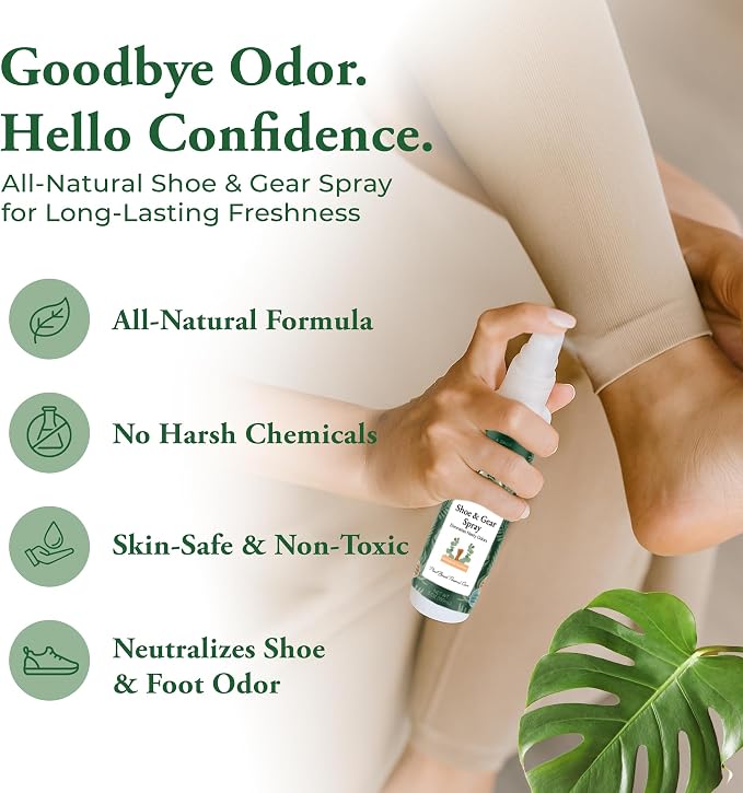 Shoe Deodorizer & Foot Spray – Natural Foot & Shoe Odor Eliminator for Smelly Feet, Shoes & Sports Gear, alternate product