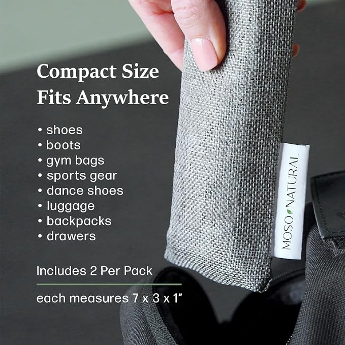 Shoe Deodorizer Inserts, HGTV Editor's Pick, Reusable Charcoal Odor Absorber for Shoes, Gym Bags, Sports Gear., alternate