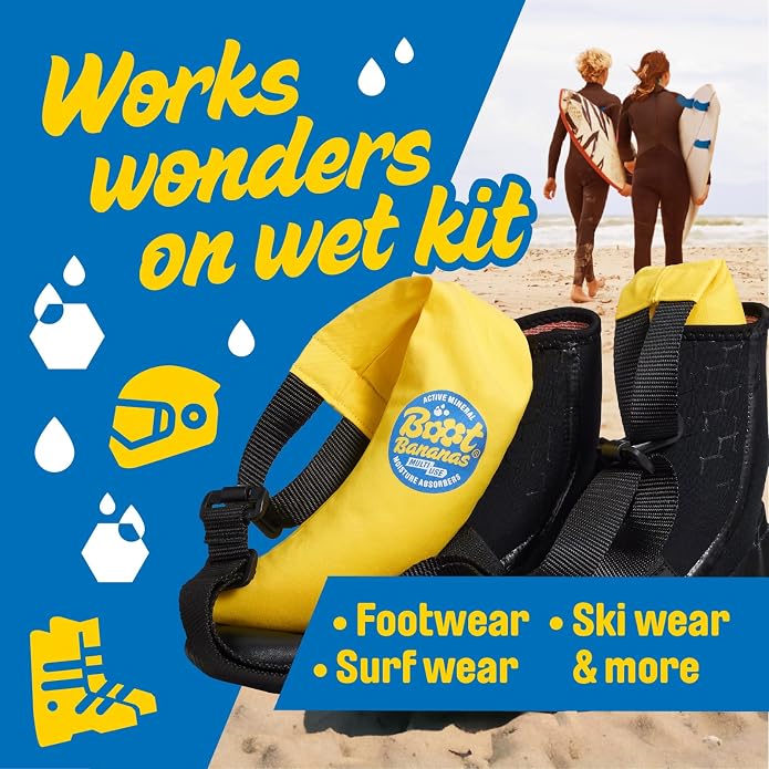 Shoe Moisture Absorber | Long-Lasting, Reusable Sports Shoe Drying Inserts Without Heat or Electricity | Eco-Conscious | Drys