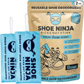 Shoe Ninja Shoe Deodorizer - Shoe Odor Elimination with Activated Charcoal, Versatile and Reusable Shoe Smell Remover
