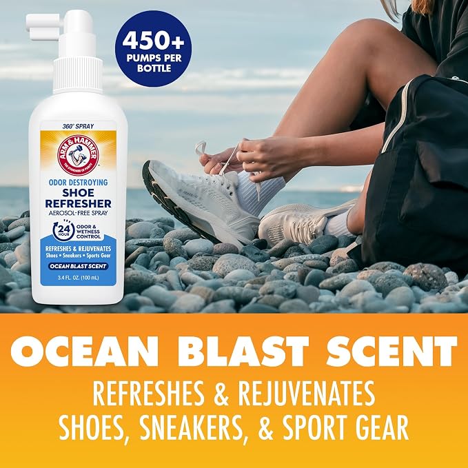 Shoe Refresher Spray, Odor Eliminator for Sneakers, 24 Odor & Wetness Control, alternate product view 4