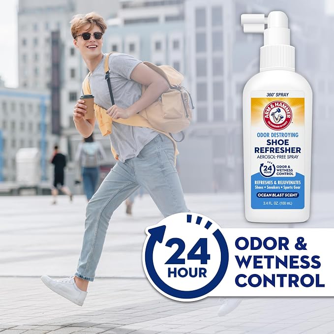 Shoe Refresher Spray, Odor Eliminator for Sneakers, 24 Odor & Wetness Control, alternate product view 7