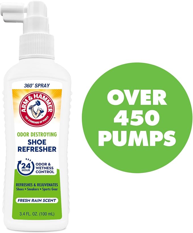 Shoe Refresher Spray, Odor Eliminator for Sneakers, 24 Odor & Wetness Control, Aerosol-Free Shoe Deodorizer Spray, alternate