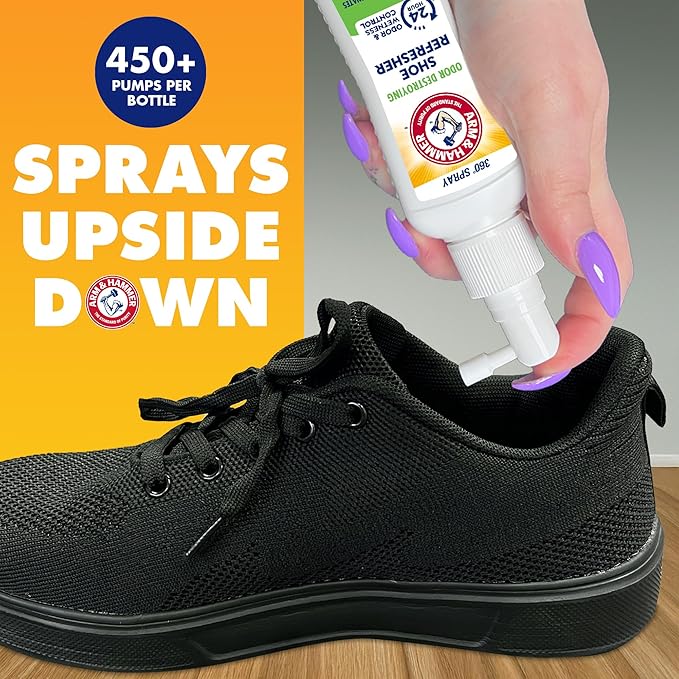 Shoe Refresher Spray, Odor Eliminator for Sneakers, 24 Odor & Wetness Control, Aerosol-Free Shoe Deodorizer Spray, alternate