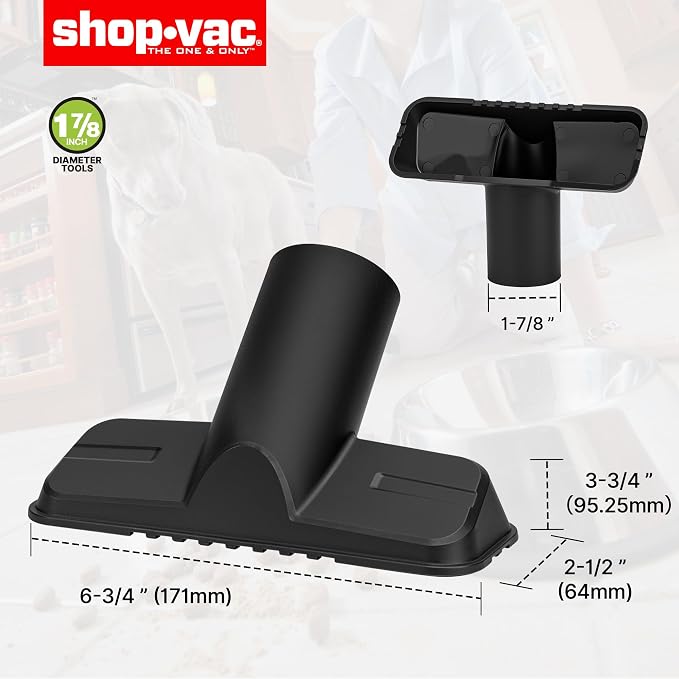 3-PC Nozzle Kit, 1-7/8 Inch Diameter for Wet/Dry Vacuum, Includes Gulper, Crevice Tool and Round Brush, alternate