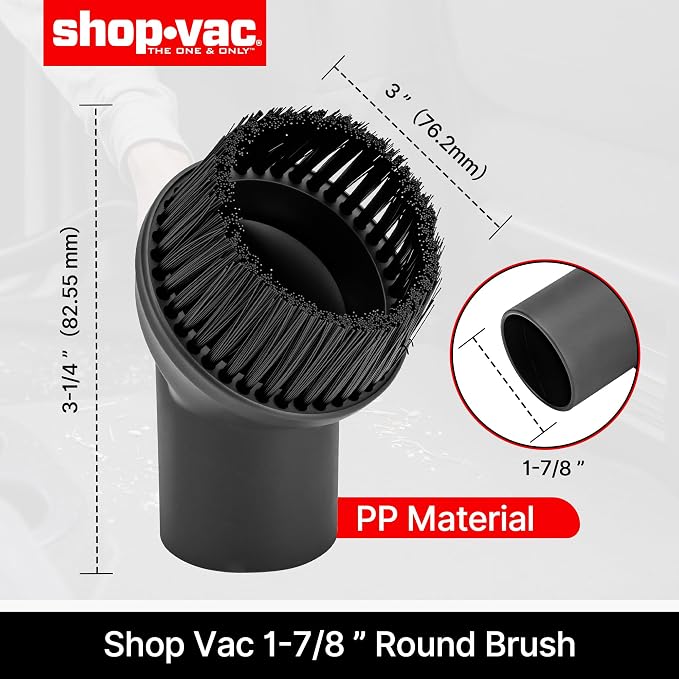 3-PC Nozzle Kit, 1-7/8 Inch Diameter for Wet/Dry Vacuum, Includes Gulper, Crevice Tool and Round Brush, alternate
