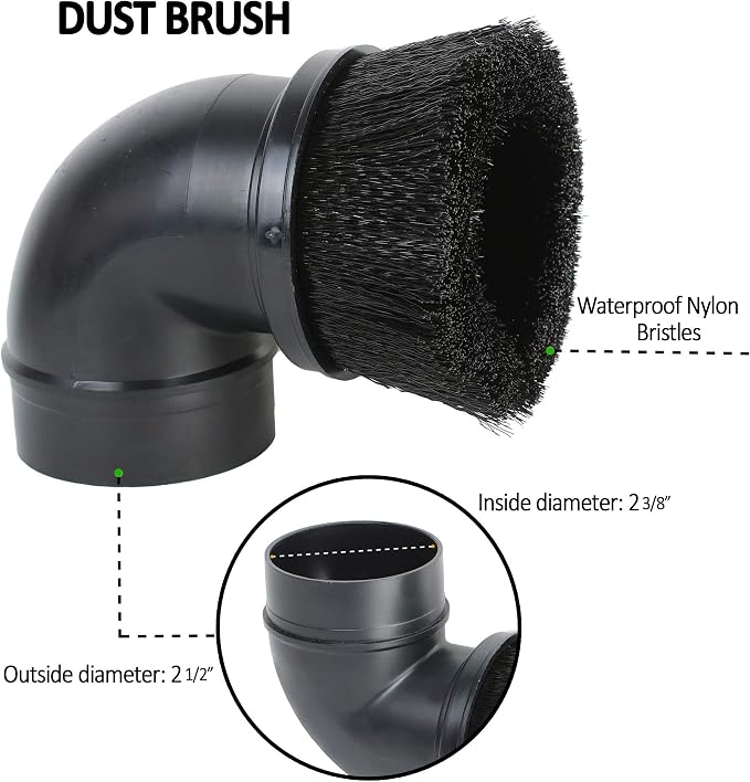 Accessories 2 1/2 inch Attachments (2.5 Wet Dry Vac Accessories - Extension Wands, Floor Brush, Dust Brush, Crevice