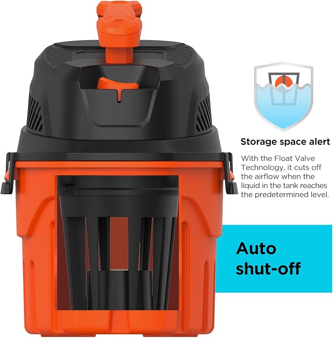 Shop Vacuum Wet and Dry, 3 Gallon 3.0 Peak HP, 3-in-1 Portable Corded with Accessories, Vacuum Cleaner for Home, Pet