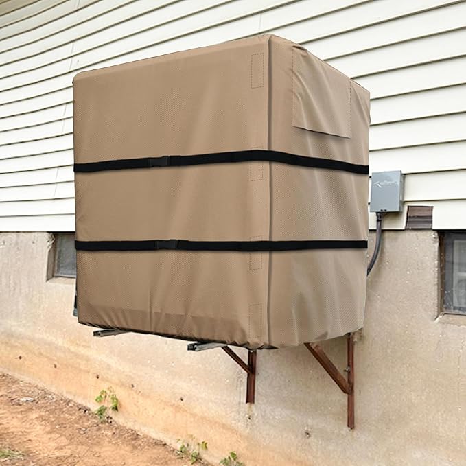 Side Draft Evaporative Cooler Cover,Heavy Duty 600D Rain and Snow Protection Swamp Cooler Cover,Equipped with 2 Bayonet