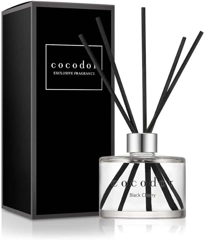 Signature Reed Diffuser Set/Black Cherry / 6.7oz /1 Pack/Home Fragrance Diffuser, Oil Scent Diffuser for Bathroom Shelf