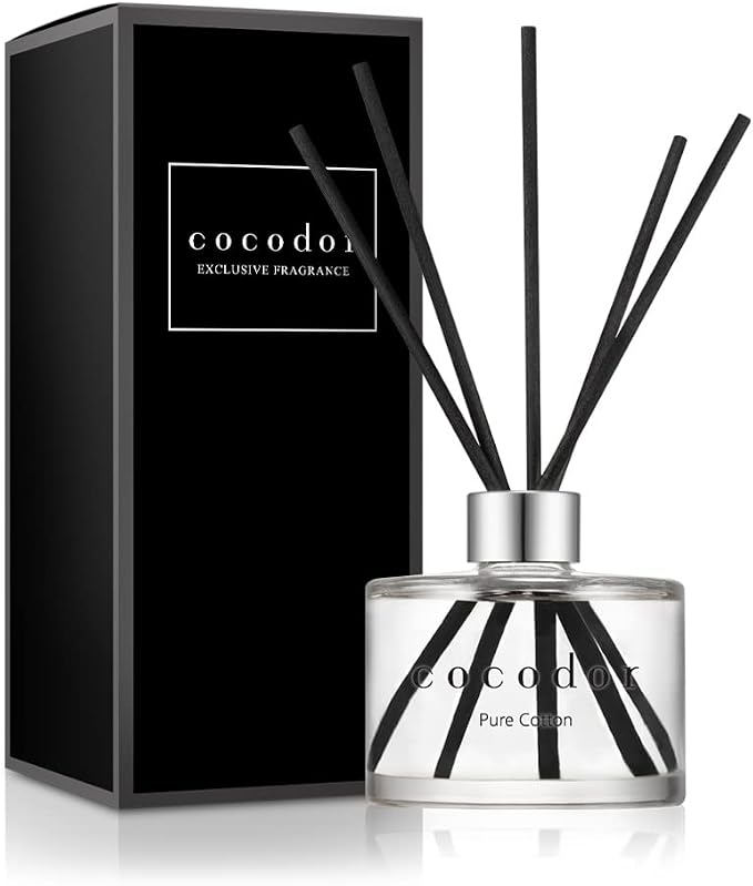 Signature Reed Diffuser Set/Pure Cotton / 6.7oz /1 Pack/Home Fragrance Diffuser, Oil Scent Diffuser for Bathroom Shelf Decor