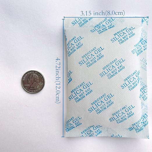 Silica Gel Packets,100 Gram 6 Packets Desiccant Packs, Moisture Absorbers, Rechargeable Silica Gel Car, alternate view 3