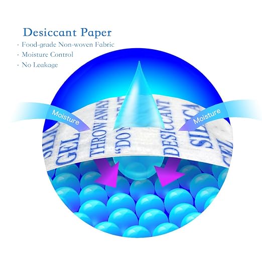 Silica Gel Packets,100 Gram 6 Packets Desiccant Packs, Moisture Absorbers, Rechargeable Silica Gel Car, alternate view 4