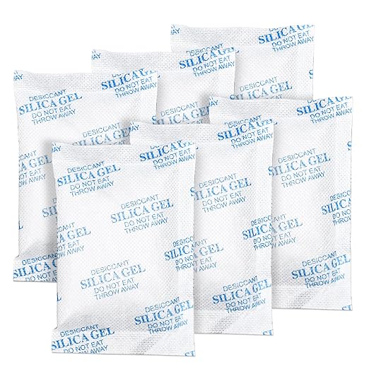Silica Gel Packets – 50 Gram 50 Packs Moisture Absorbers, Desiccant Packs for Storage, Food Safe Desiccant for Foods, Seeds