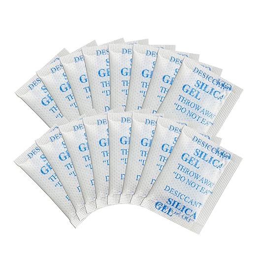 Silica Gel Packs,100 Pcs 2 Gram Desiccant Packets for Moisture Control, Food Grade Silica Gel Packets Moisture Absorbers for