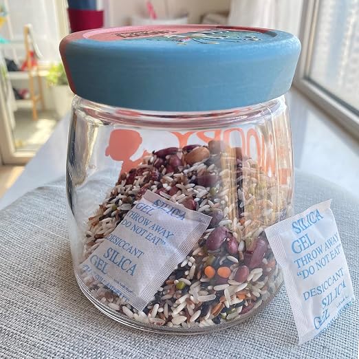 Silica Gel Packs,100 Pcs 2 Gram Desiccant Packets for Moisture Control, Food Grade Silica Gel Packets Moisture Absorbers for