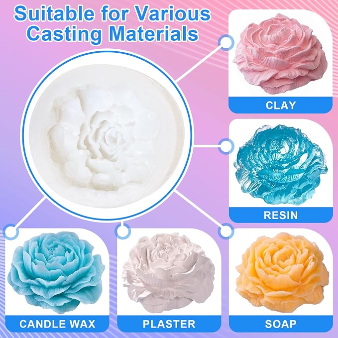 Silicone Mold Making Kit, 70.5oz 15A Elastic Liquid Silica Gel for Casting Resin molds and Candle & Soap Mold,Fast