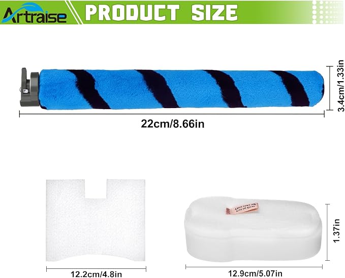HZ2002 Roller Brush Filter Replacement for Shark Vertex Duo Clean PowerFins Corded Stick HZ2000 HZ2002